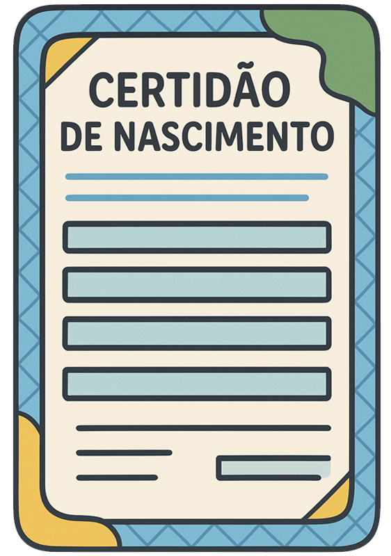 segunda via certidão de nascimento exemplo